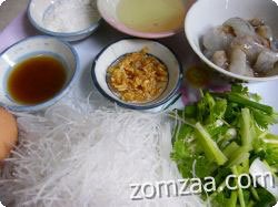 ไหมไทยทรงเครื่อง (ผัดวุ้นเส้น) - Clear vermicelli salad